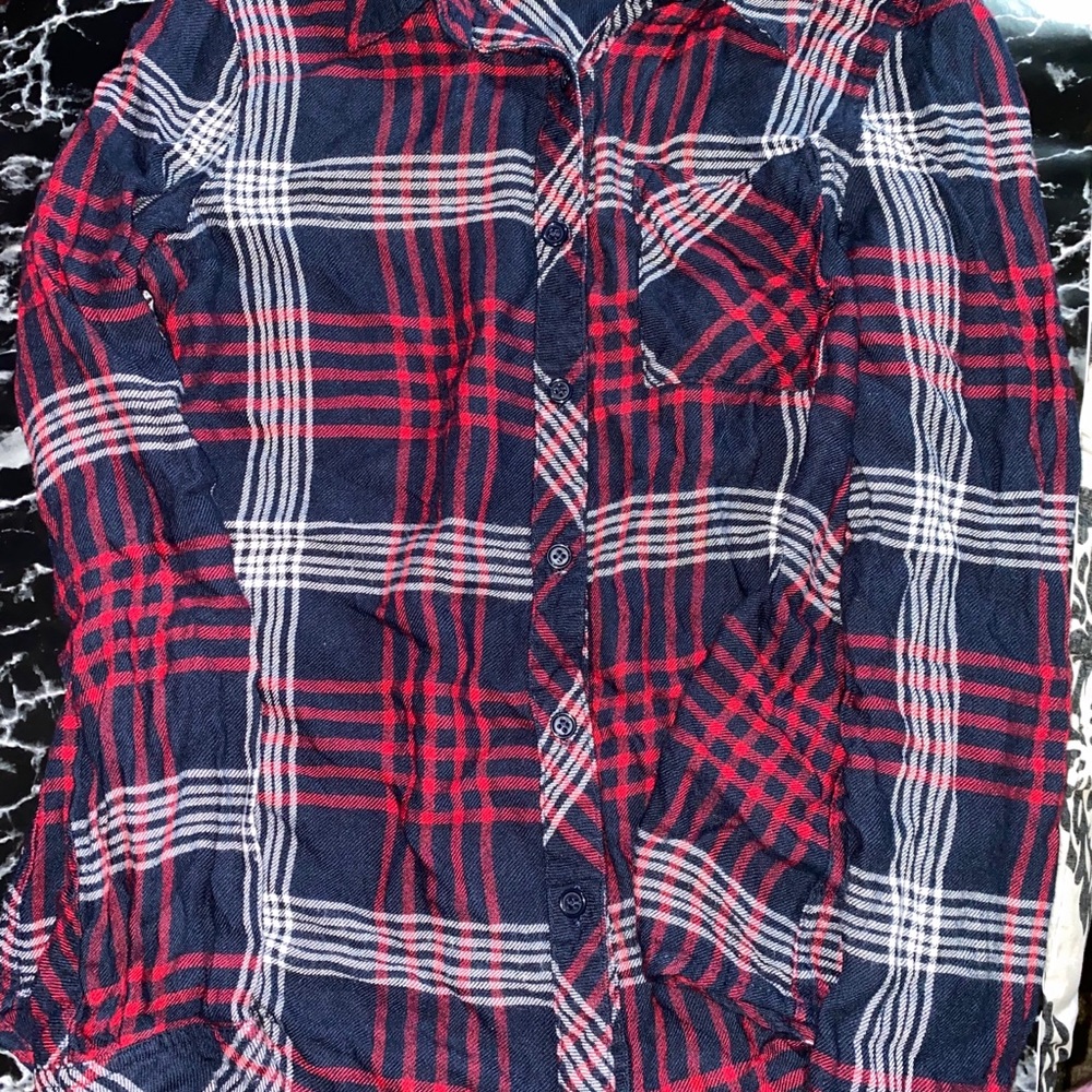 Red White and Blue Flannel Shirt US SIZE M